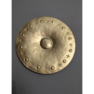 Antique Manning Bowman Hammered Brass Plate 11" Meriden Conn USA Arts & Crafts